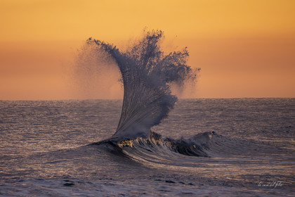 waves in the golden hour