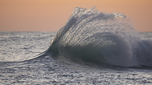 waves in the golden hour