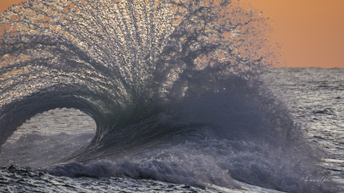 waves in the golden hour