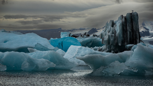 Iceberg en Islande: Photo ultraHD sur Alu Dibond  106,7 x 60 cm