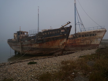 Camaret sur Mer , le cimetière de bateau