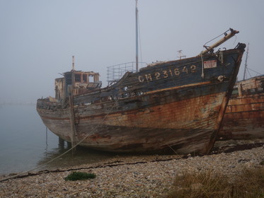 Camaret sur Mer , le cimetière de bateau
