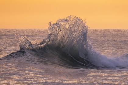 waves in the golden hour