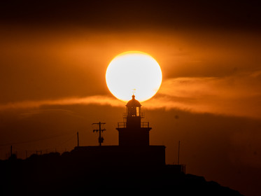 Coucher de soleil sur le phare
